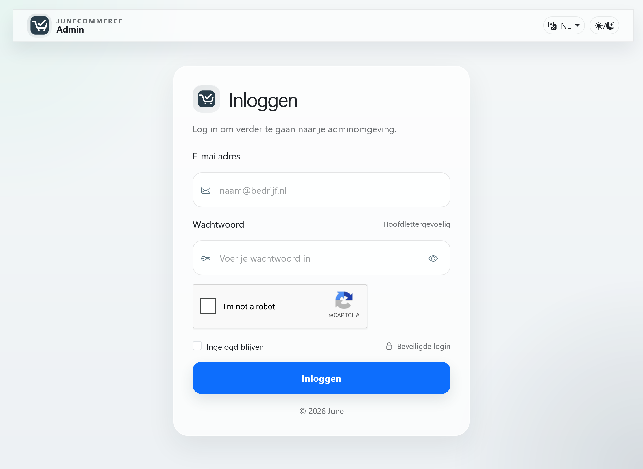 demo_admin_login_junecommerce
